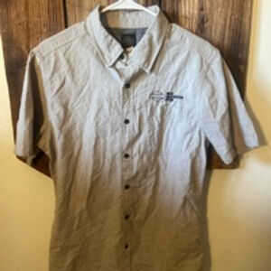 Men's Harley Davidson Dublin Ireland Button Down Shirt Gray Size M